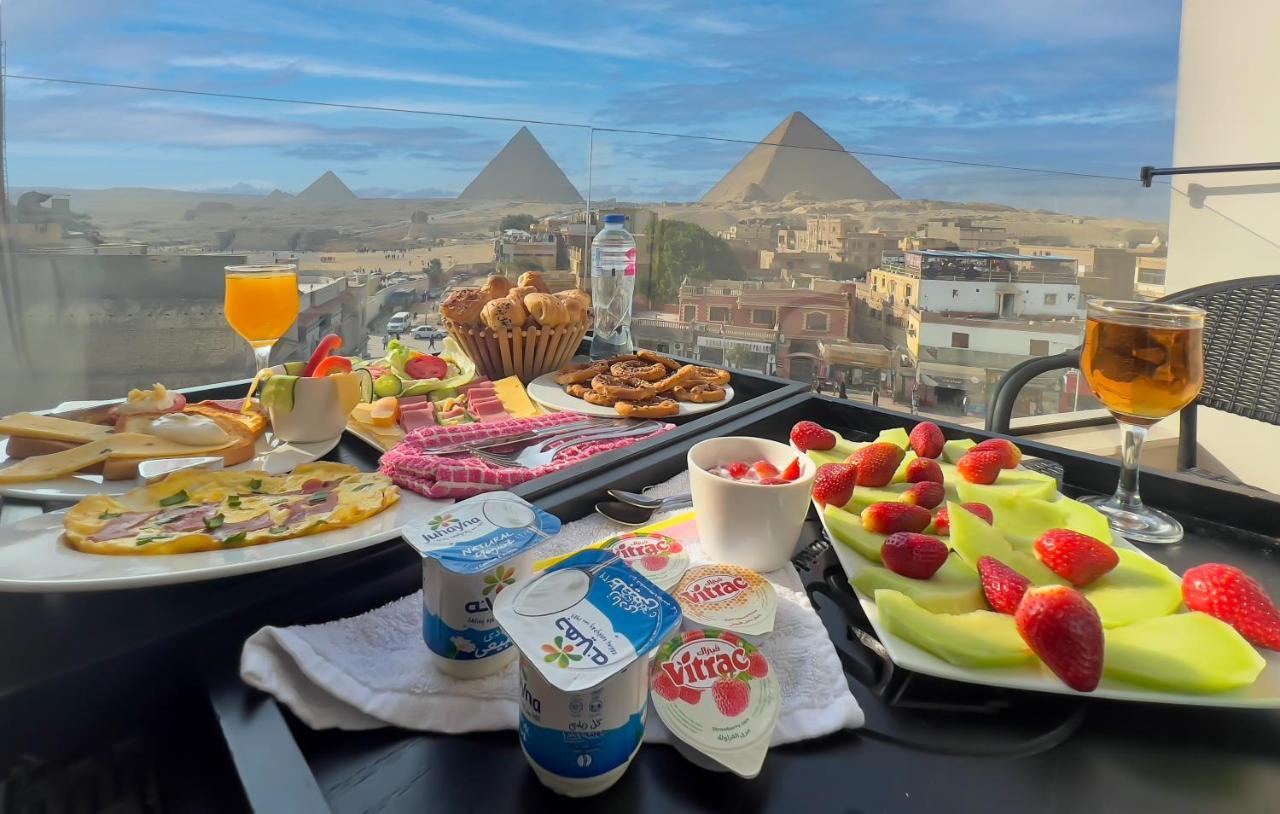 Steps In Pyramids View Hotell Kafret el-Gabal Exteriör bild