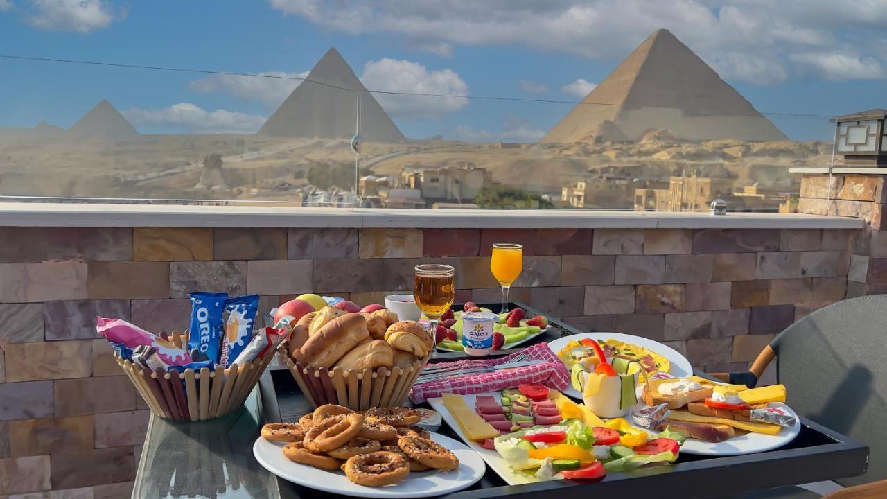 Steps In Pyramids View Hotell Kafret el-Gabal Exteriör bild