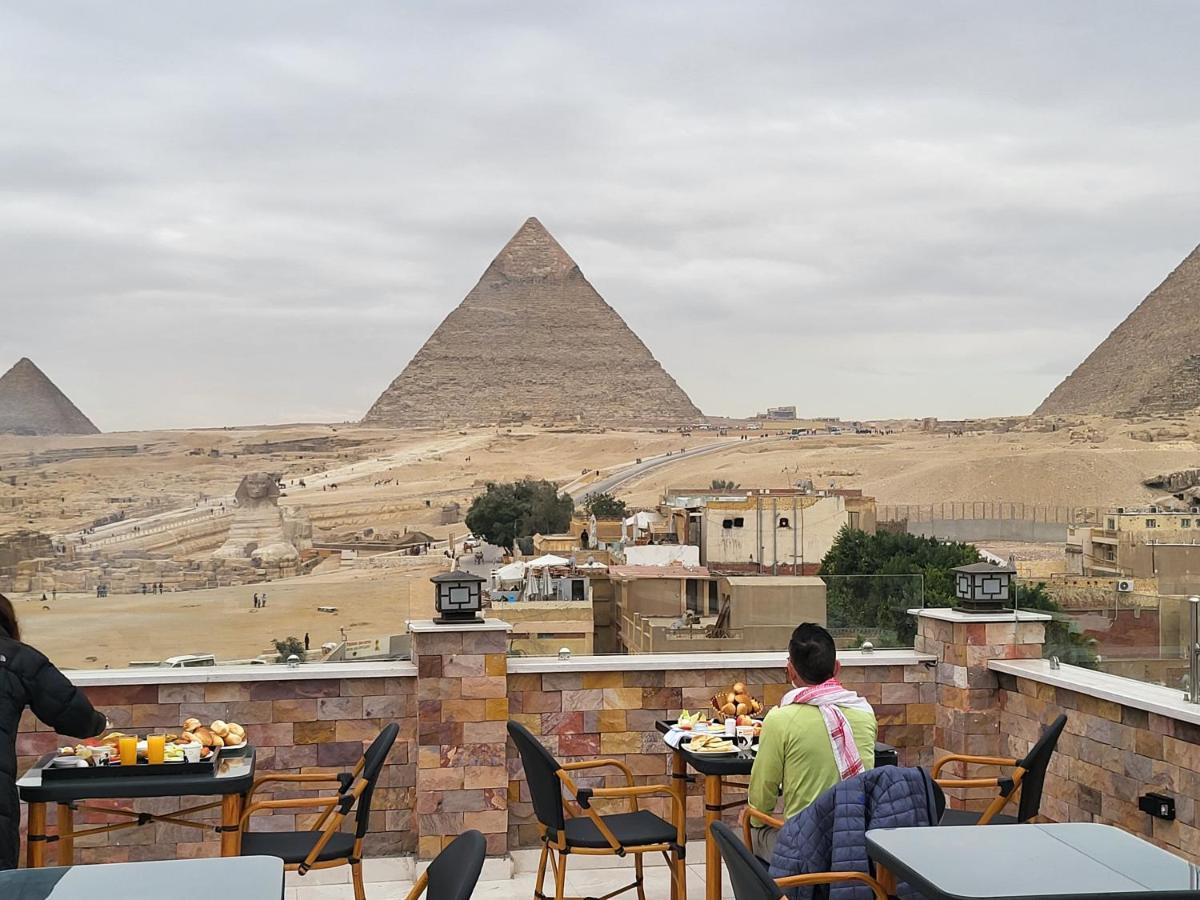 Steps In Pyramids View Hotell Kafret el-Gabal Exteriör bild